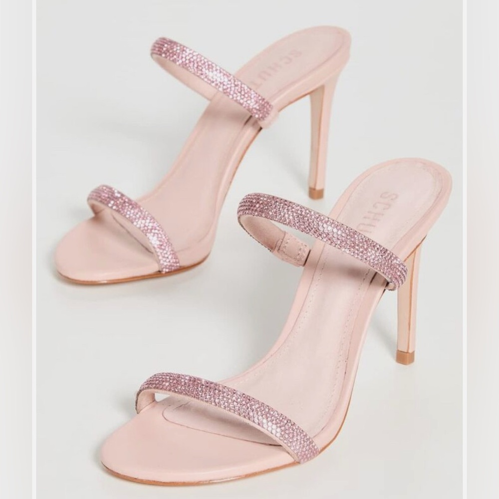 SCHUTZ Women's Taliah Crystal Sandals, Light Pink